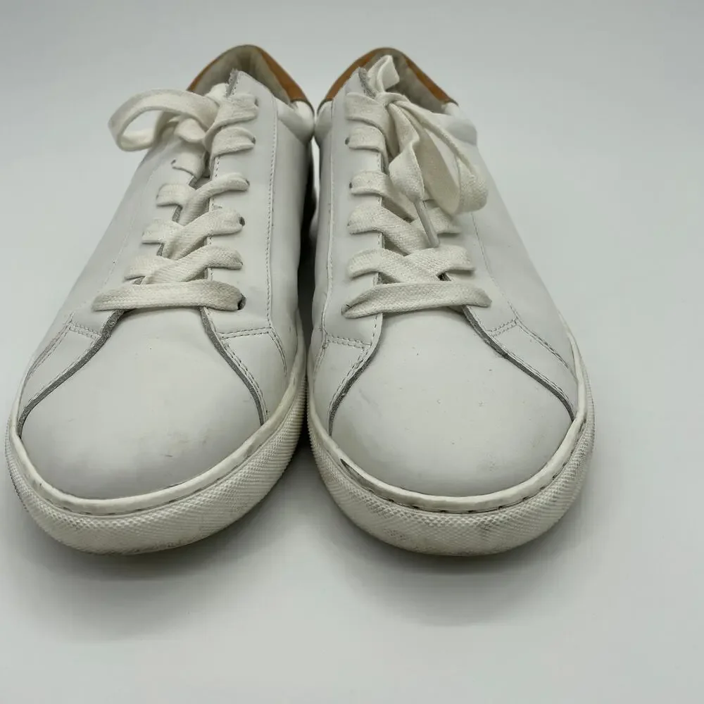J. MCLAUGHLIN Angelique Leather Sneaker Womens Size 10 M White Low Top Casual
